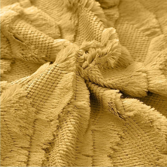 Sunflower Yellow Farm Pillow Cover Furry Faux Luxury Soft Warm Pillow Case Set - Picture 5 of 6